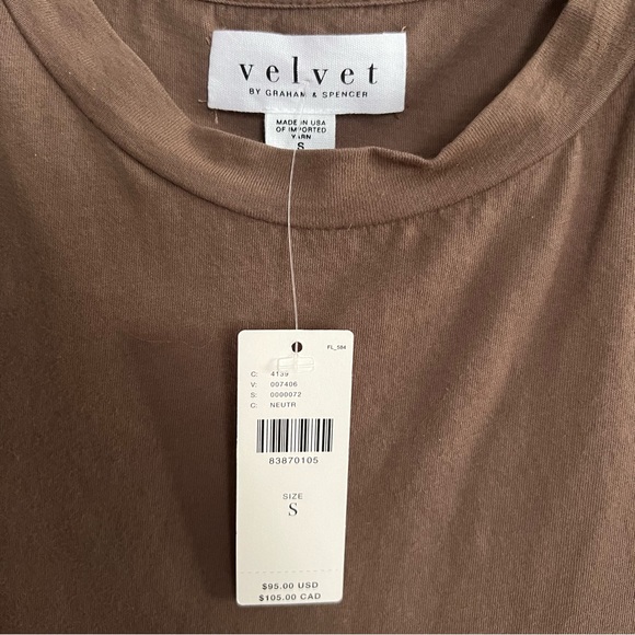NWT Velvet by Graham & Spencer Clarah Tee S - Picture 6 of 6